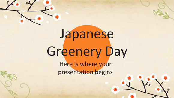 日本绿化日介绍PPT免费模板