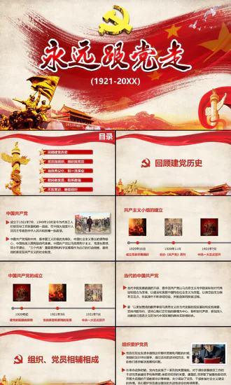 庆祝建党节专题党课教学PPT课件