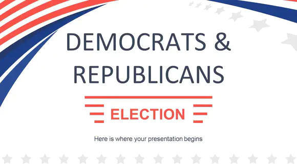 民主党和共和党：选举介绍PPT模板