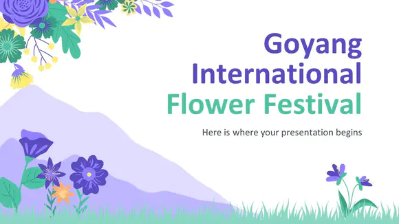 高阳国际花卉节介绍PPT模板会