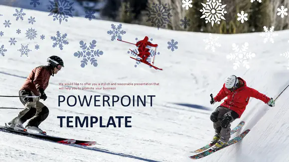 滑雪powerpoint免费模板