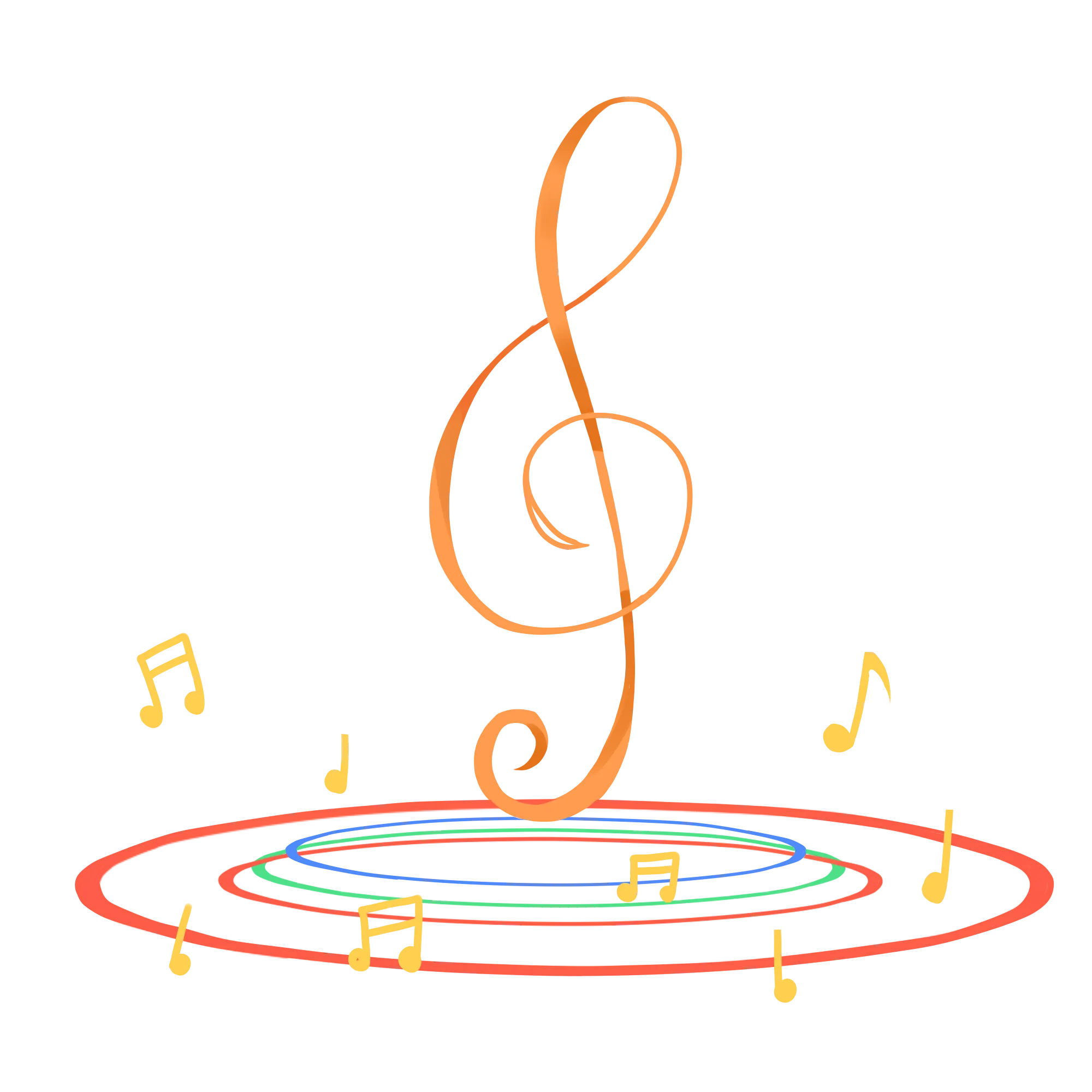 音乐兔子彩色图片png