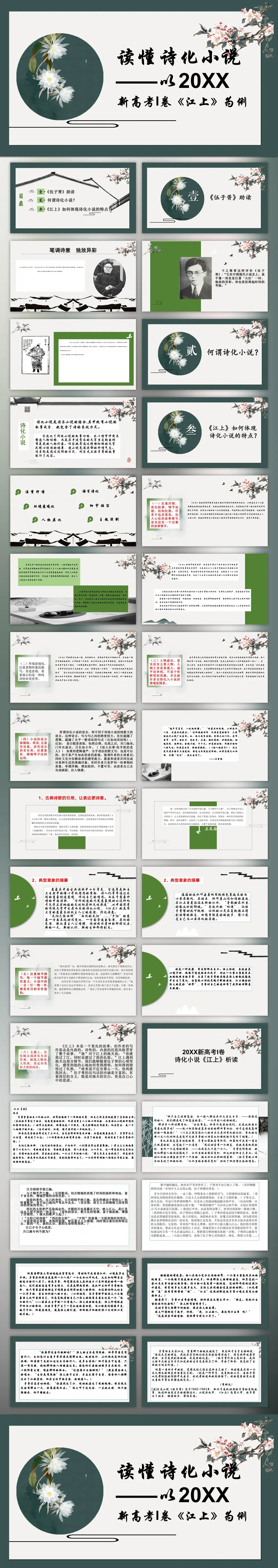 读懂诗化小说课件ppt模板预览图