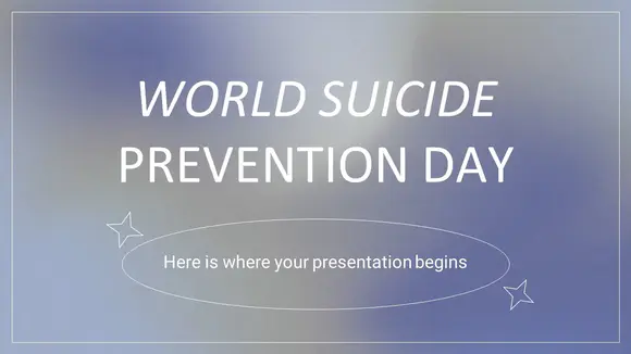 世界预防自杀日介绍会PPT模板