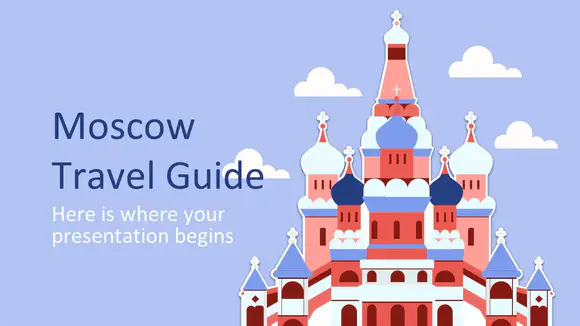 旅游指南：莫斯科介绍PPT模板