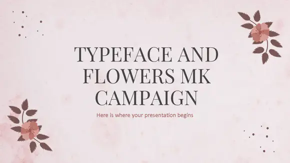 字体和花卉活动介绍免费PPT模板