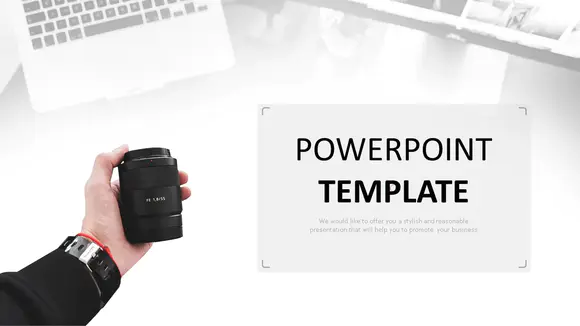 相机镜头-免费Powerpoint模板设计