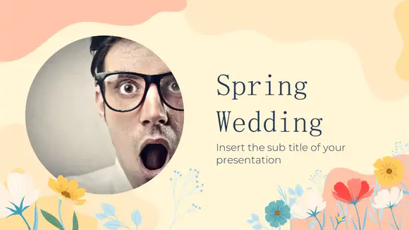 春季婚礼PowerPoint模板