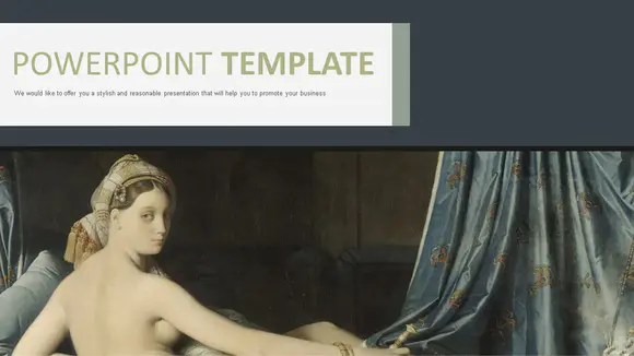 Jean-Auguste Dominique Ingres“LA Grande Odalisque”-免费Powerpoint模板