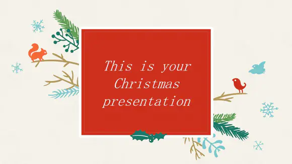 圣诞画PowerPoint模板