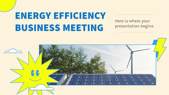 能源效益商业会议简报PPT模板