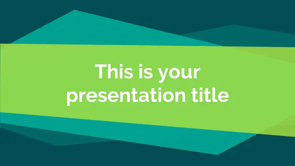 绿色几何免费PowerPoint模板