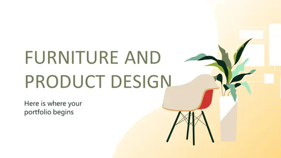 家具和产品设计组合展示PPT模板