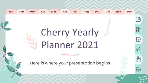 cherry年度计划2021演示文稿PPT模板