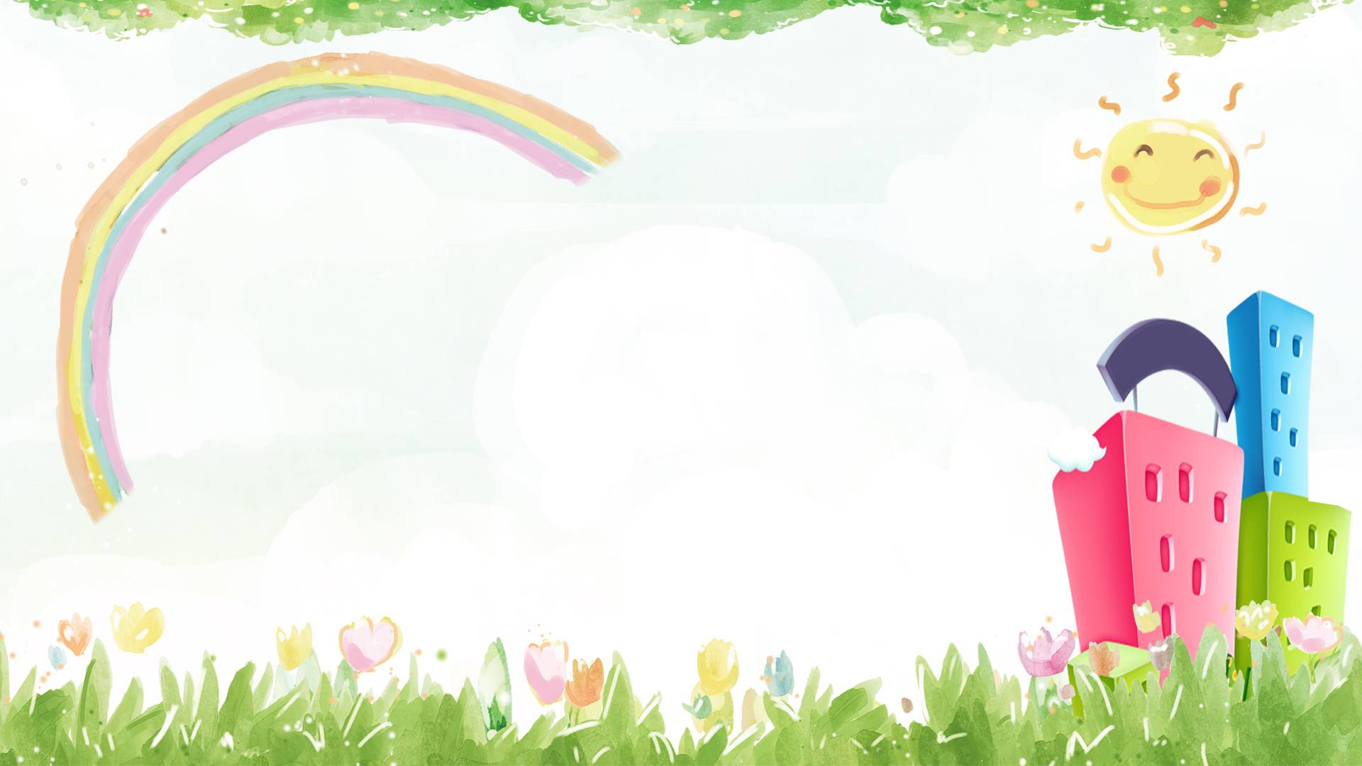 彩虹自然设计ppt背景图_编号87153