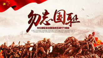 勿忘国耻九一八事变党政PPT