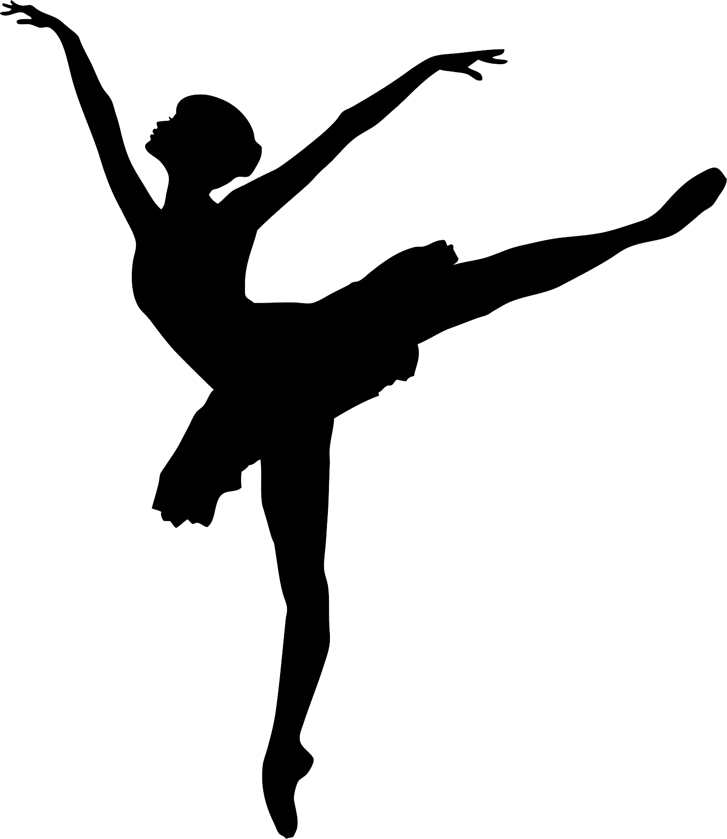 人剪影单板滑雪芭蕾舞演员png