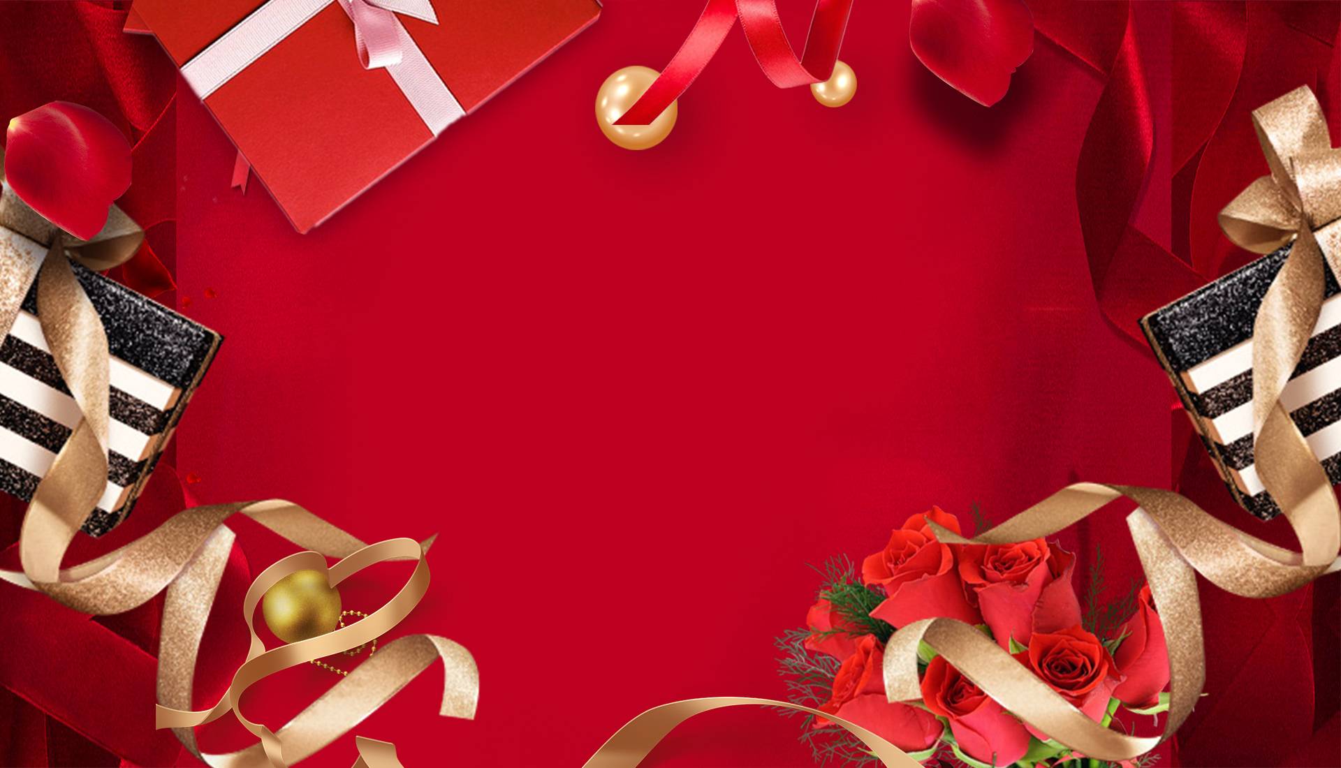 装饰圣诞节礼物ppt背景图