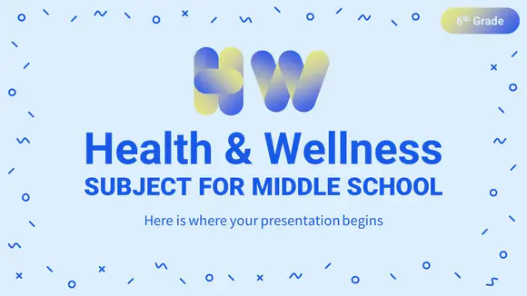 中学六年级健康与健康课程：心理、情感和社会健康展示PPT模板