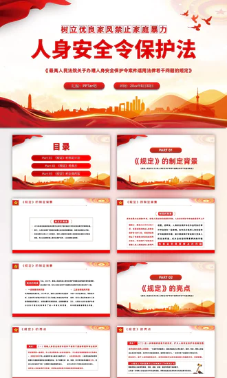 《人身安全令保护法》禁止家庭暴力ppt课件