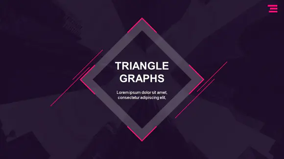 创造性三角形图免费PPT模板