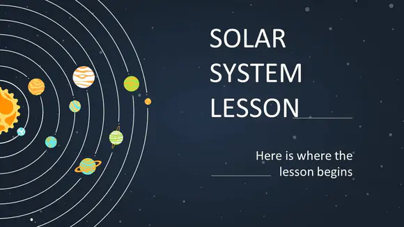太阳系课程介绍PPT模板