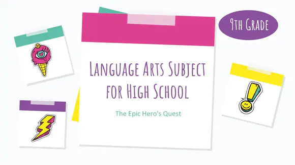 高中语言艺术课程-九年级：史诗英雄的探索演讲PPT模板
