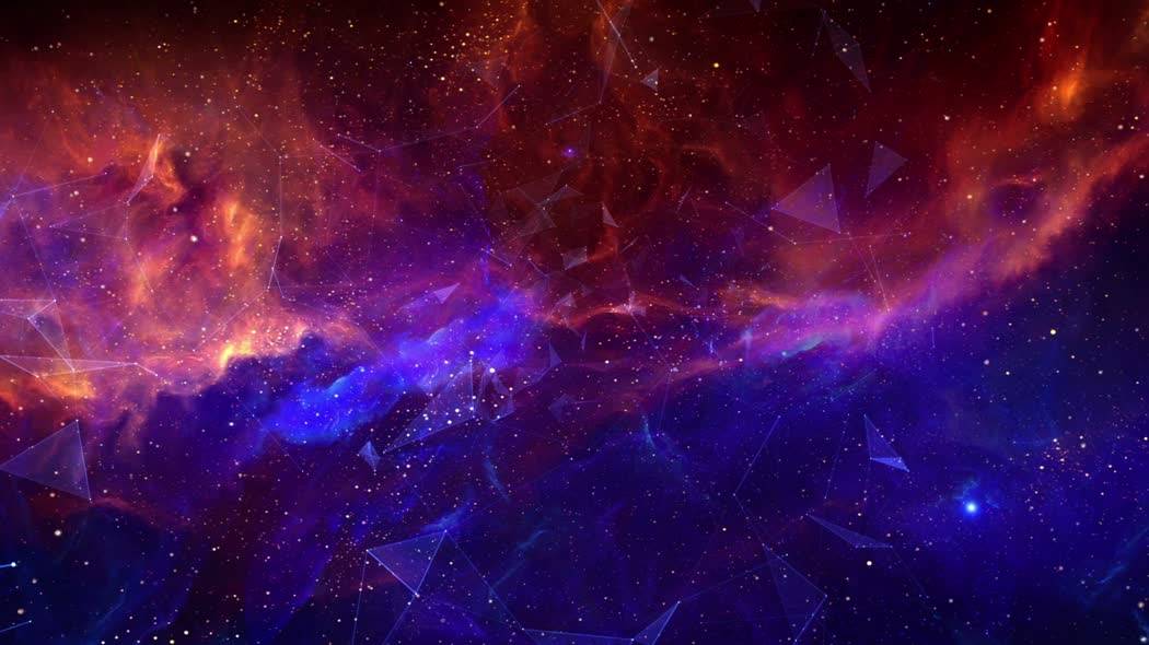 红蓝双色磅礴宇宙深邃动态背景