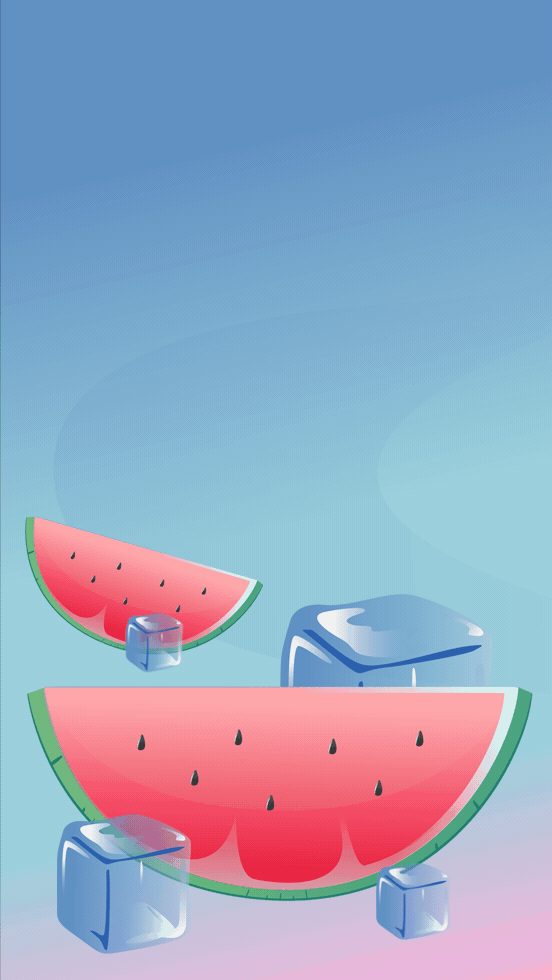 夏日西瓜竖版手机海报gif背景图