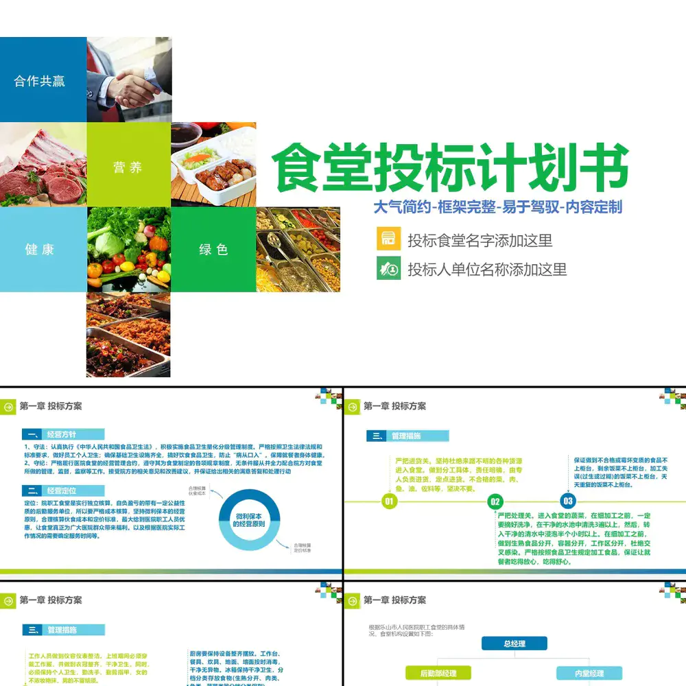 食堂投标计划书PPT