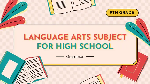 高中语言艺术-九年级：语法介绍PPT模板