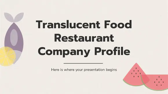 半透明食品介绍免费PPT模板