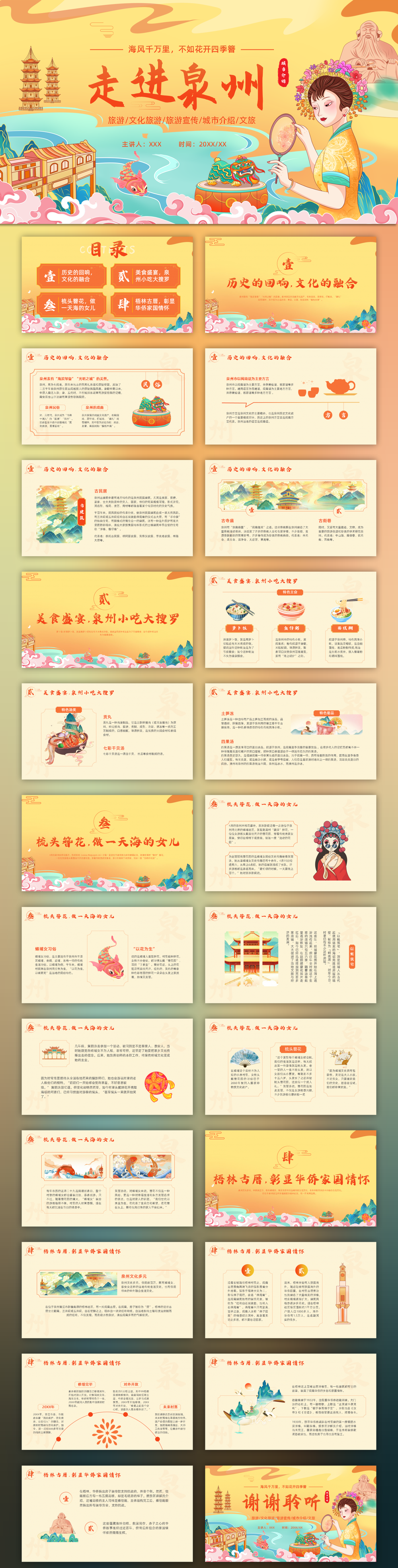 走进泉州旅游城市宣传PPT模板预览图