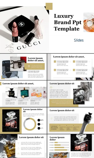 免费的GUCCI奢侈品牌ppt模板