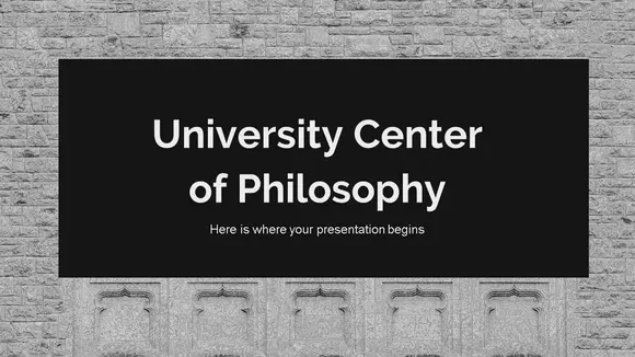 大学哲学演讲中心PPT模板
