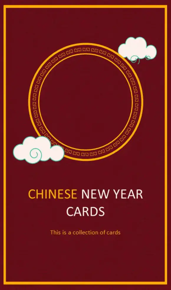 中国新年春节手机竖版PPT模板