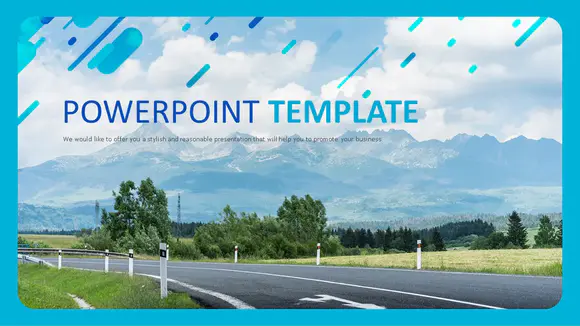 山路风景-免费Powerpoint模板