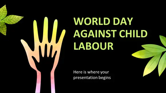 世界反对童工日介绍PPT模板