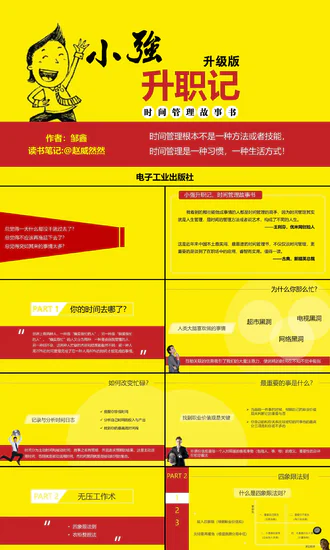 时间管理升职故事读书笔记PPT模板