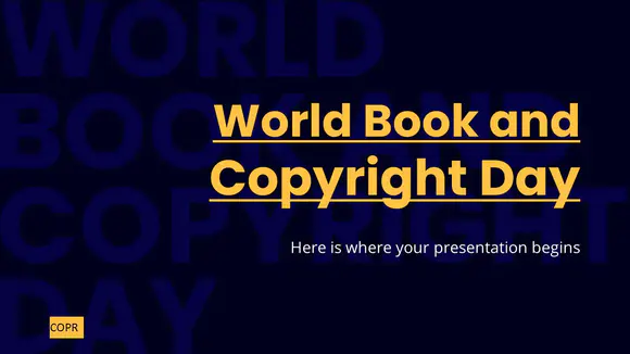 世界图书和版权日介绍会PPT模板