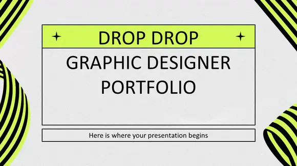 drop graphic designer公文包演示文稿PPT模板