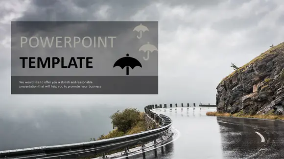 驾驶雨路-免费PowerPoint设计