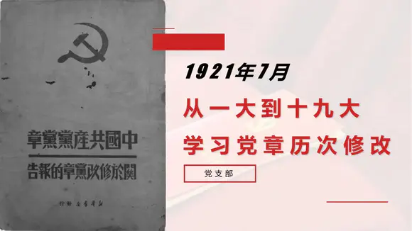 历届党章学习党员党课PPT课件