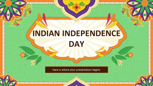 印度独立日介绍PPT模板