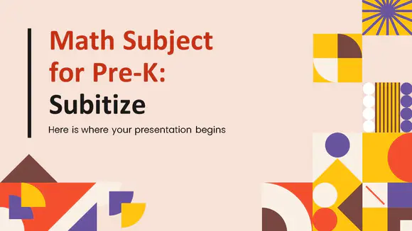 pre-k的数学科目：主题化演示PPT模板
