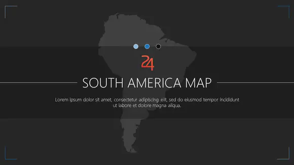 南美洲地图免费PPT模板