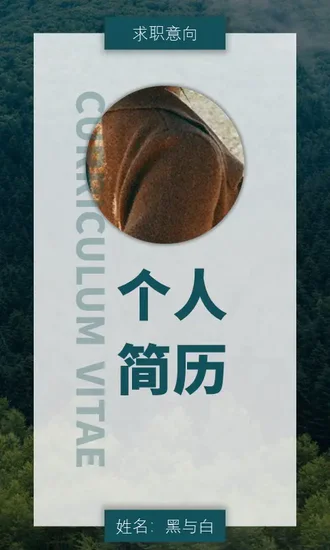 个人简历竖版手机专用PPT模板