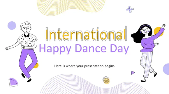 国际快乐舞蹈日介绍PPT模板会