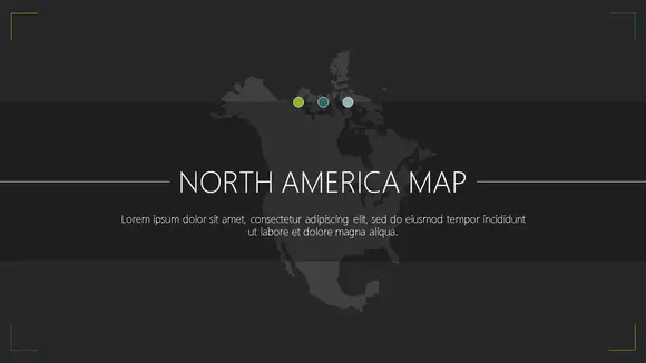 北美地图powerpoint模板
