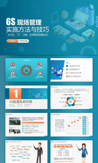 6S现场管理员工培训PPT模板
